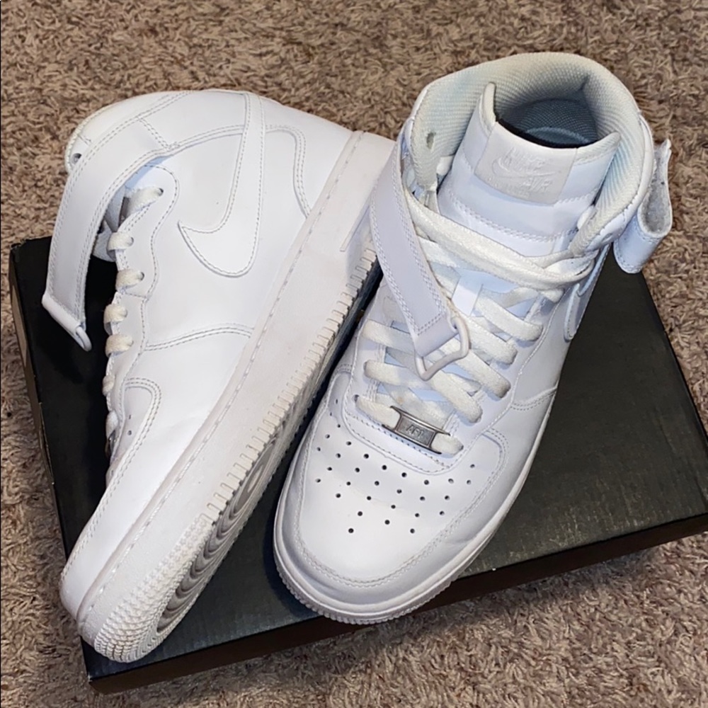 white high top nike air forces